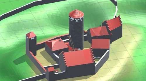 3d-Modell der Burg Wolfstein